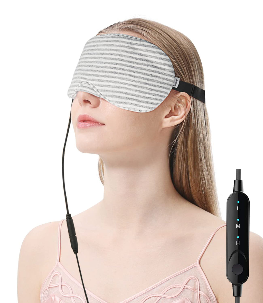 Heated Eye Mask 100% Cotton USB Warm Eye Compress for Dry Eyes StyesMGDBlepharitis Chalazion (GW460)
